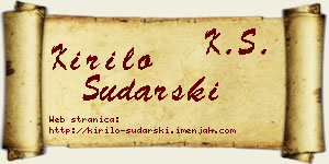Kirilo Sudarski vizit kartica